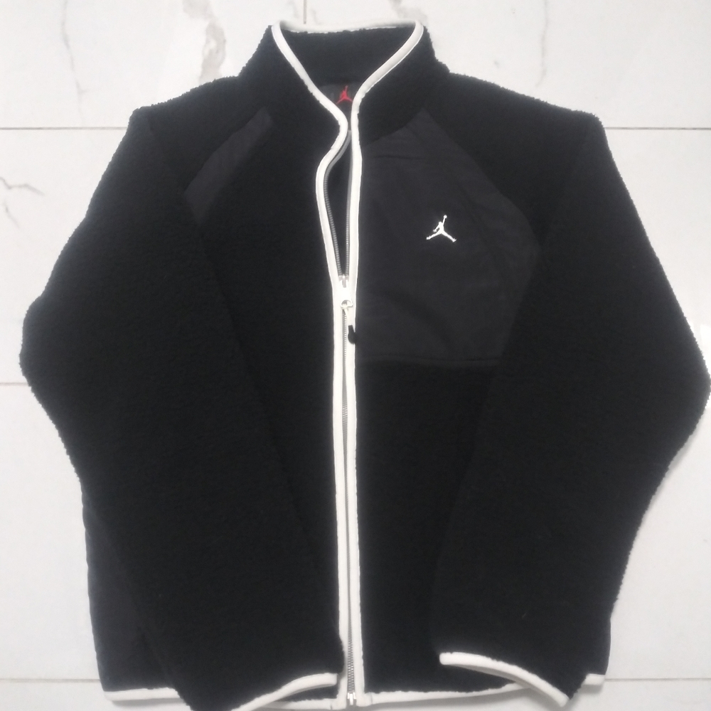 Mens Nike Air Jordan Fleece Sweater Full Zip..Black M..